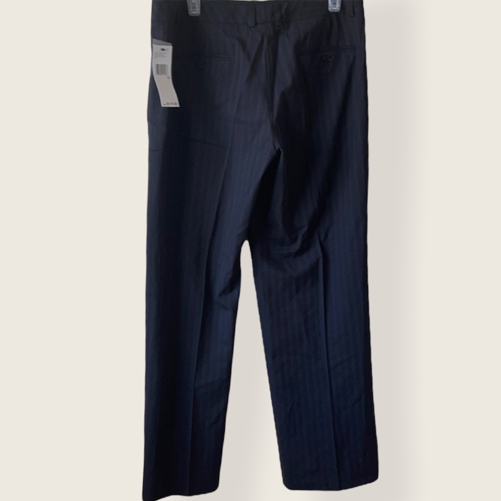 DKNY | Wool Blend Black Striped Dress Pants